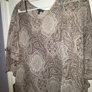 Brown patterned blouse